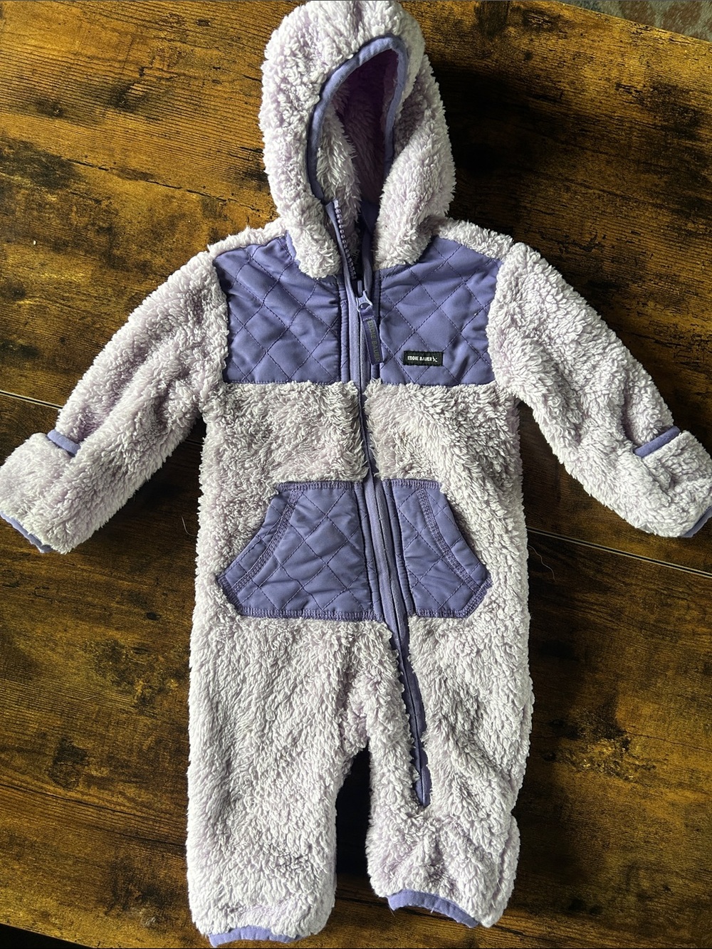 Eddie Bauer Pastel Lavender Quilted Baby Bunting